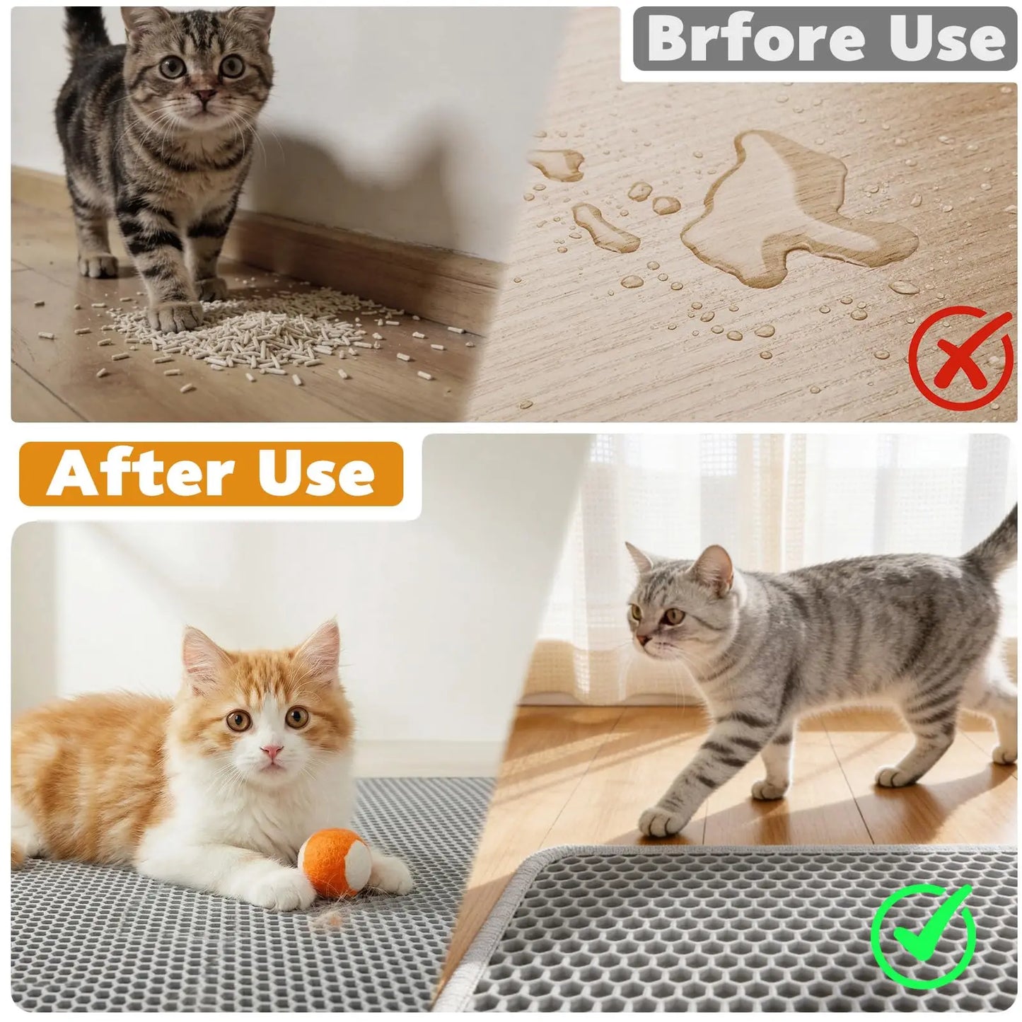 Double-Layer Litter Trapping Mat