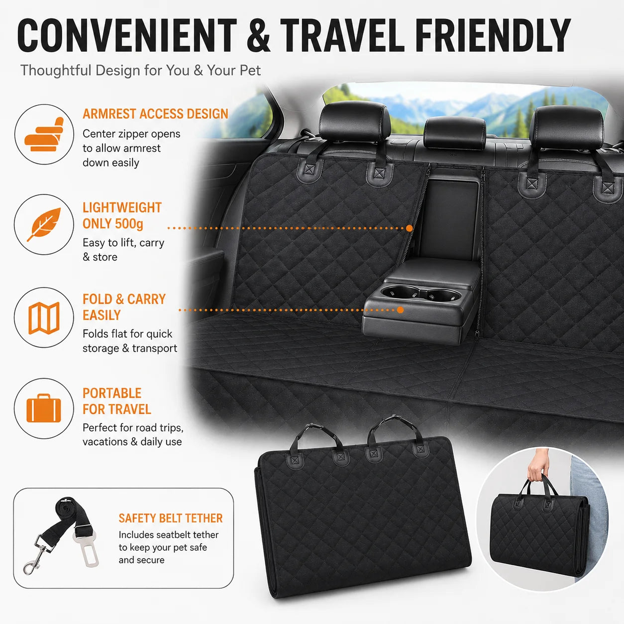 Waterproof Dog Car Seat Cover