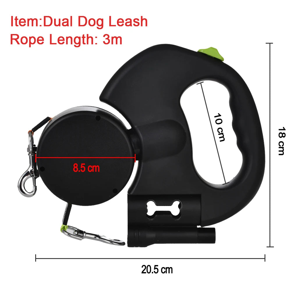 Retractable Dual Dog Leash