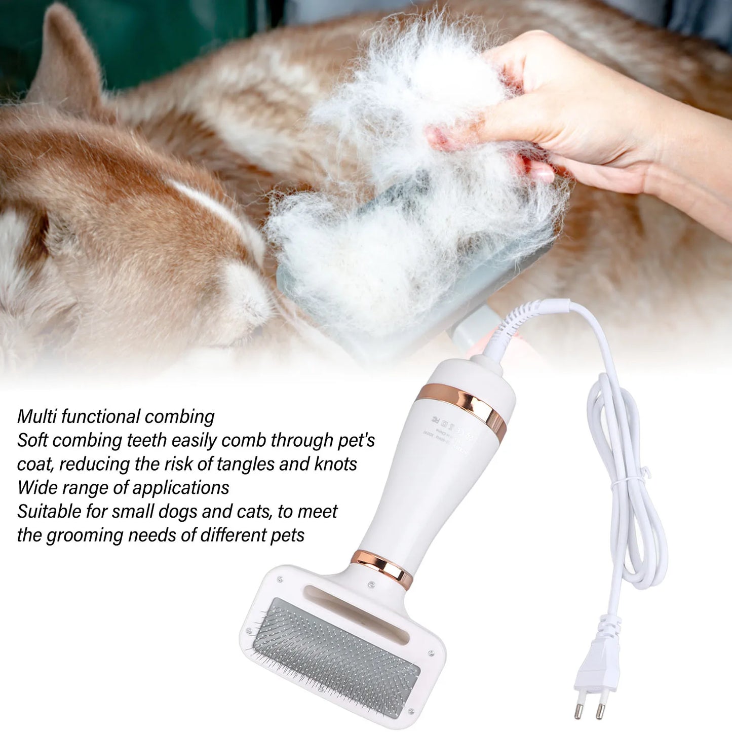 2-in-1 Pet Hair Dryer & Brush