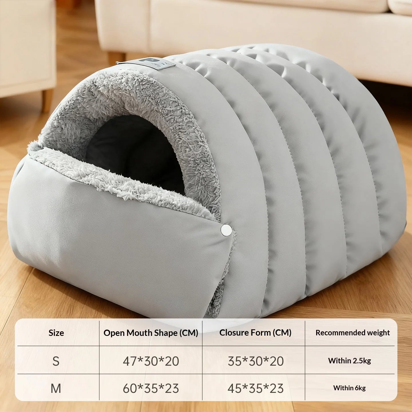 Semi-Enclosed Cat Cave Bed