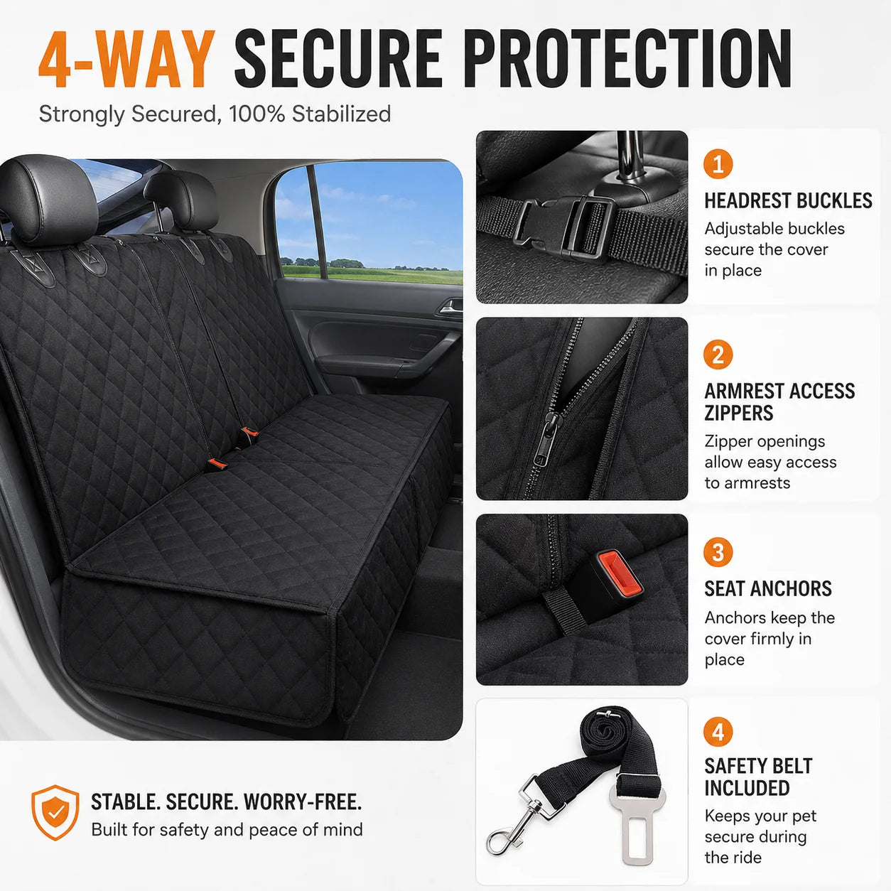 Waterproof Dog Car Seat Cover