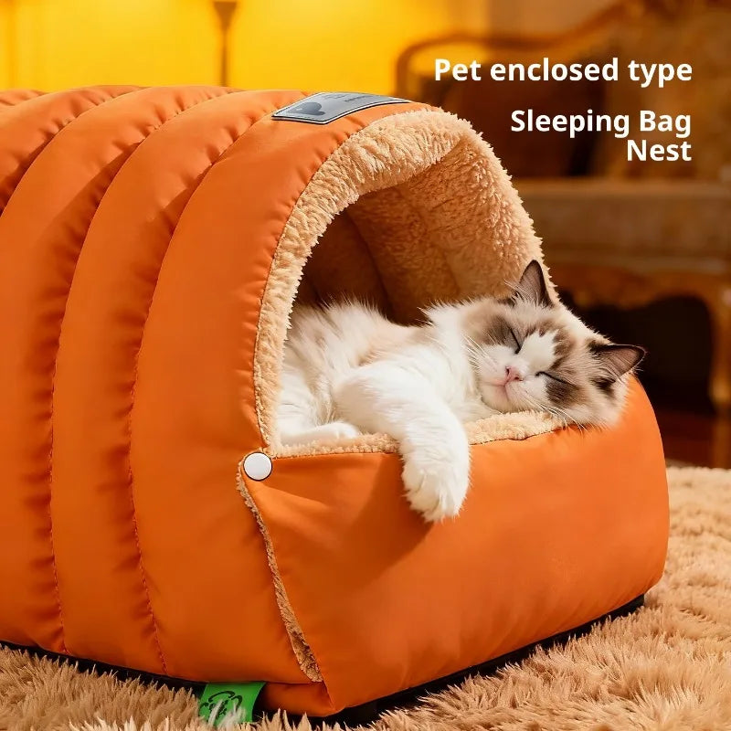 Semi-Enclosed Cat Cave Bed