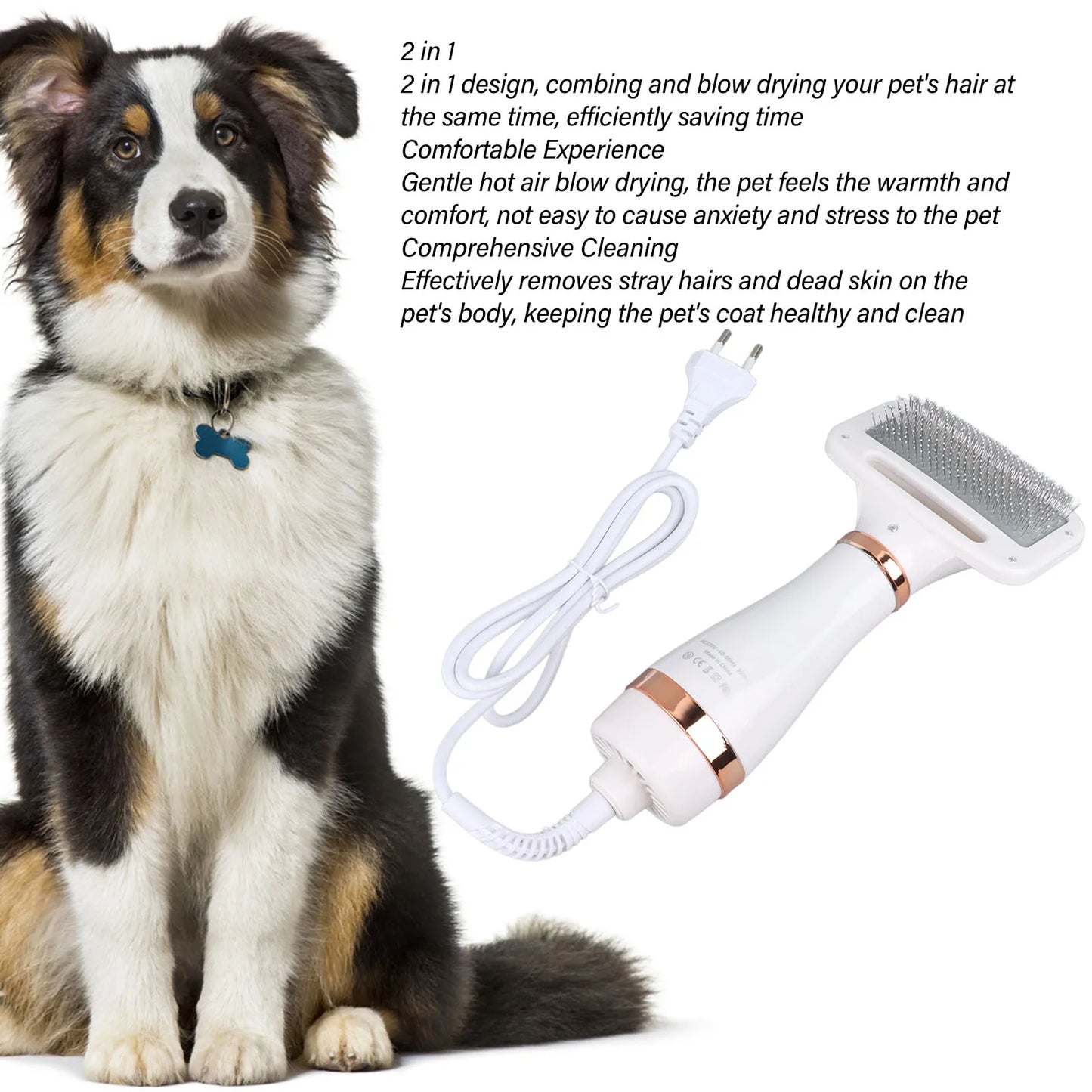 2-in-1 Pet Hair Dryer & Brush