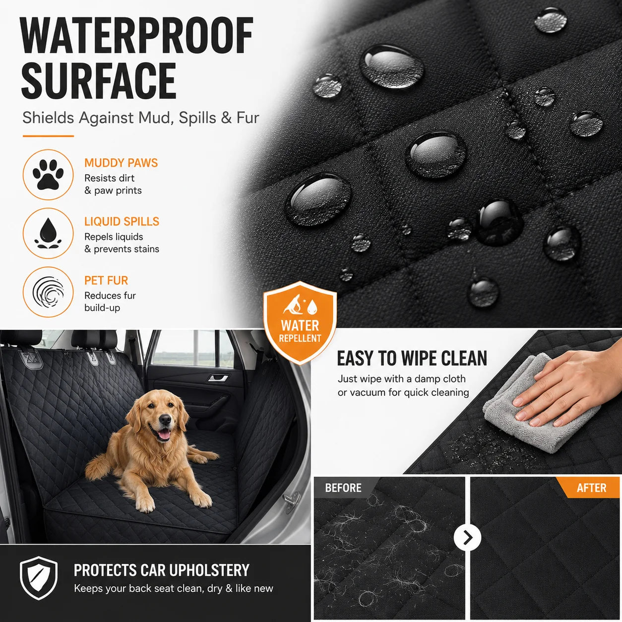 Waterproof Dog Car Seat Cover