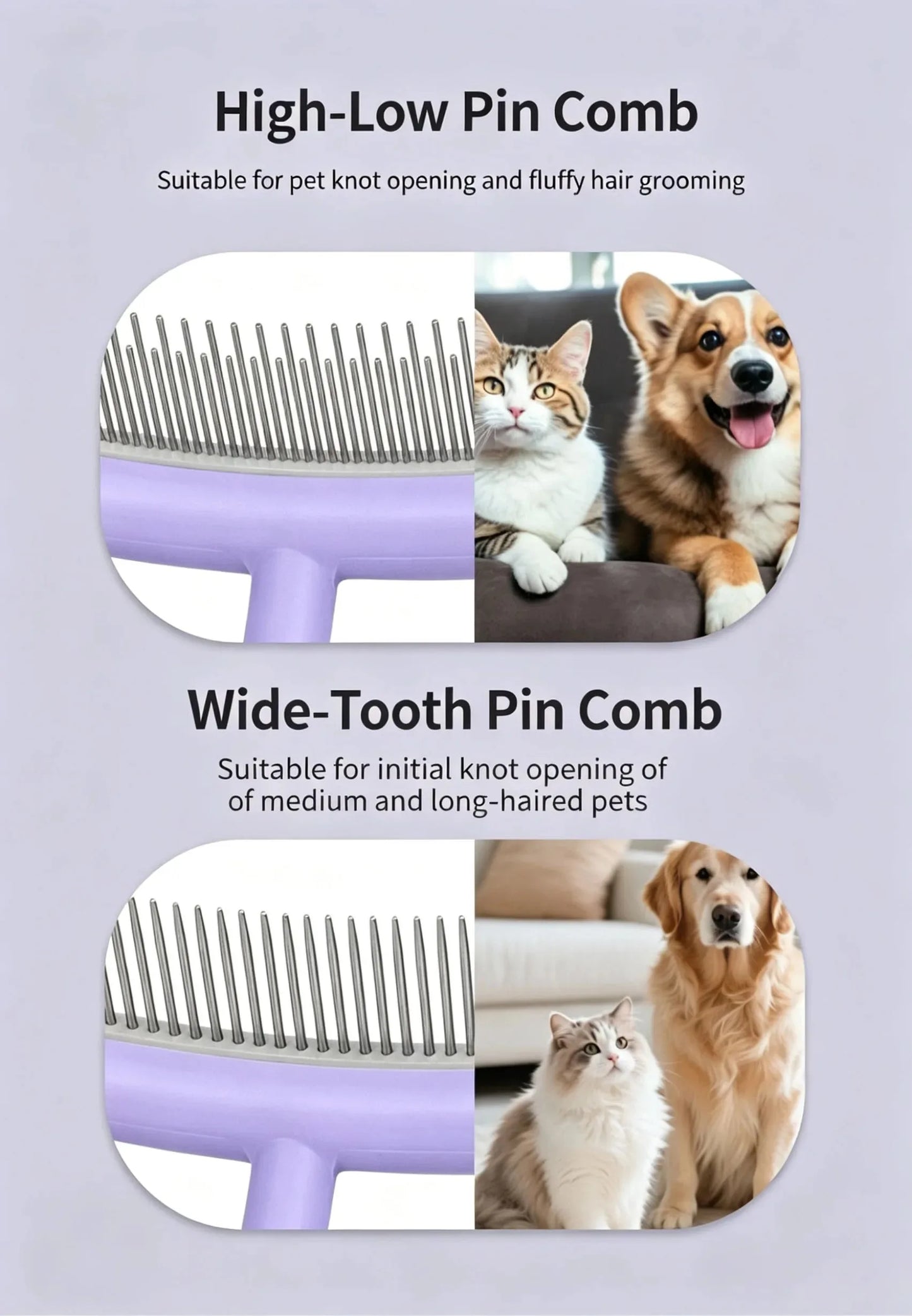 Stainless Steel Dematting Comb